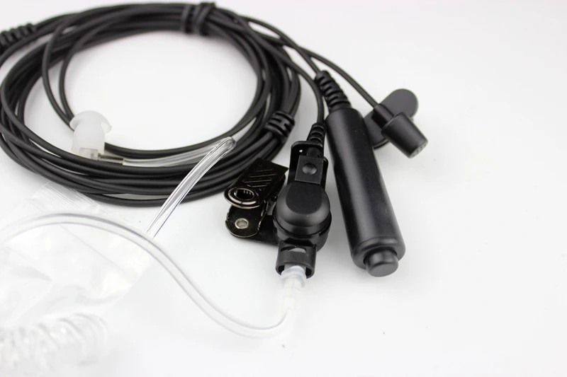 headset acoustic air tube earpiece earphone ptt for motorola walkie talkie radios gp88 300 2000 ct150 p040 pro1150 xtn500 free global shipping