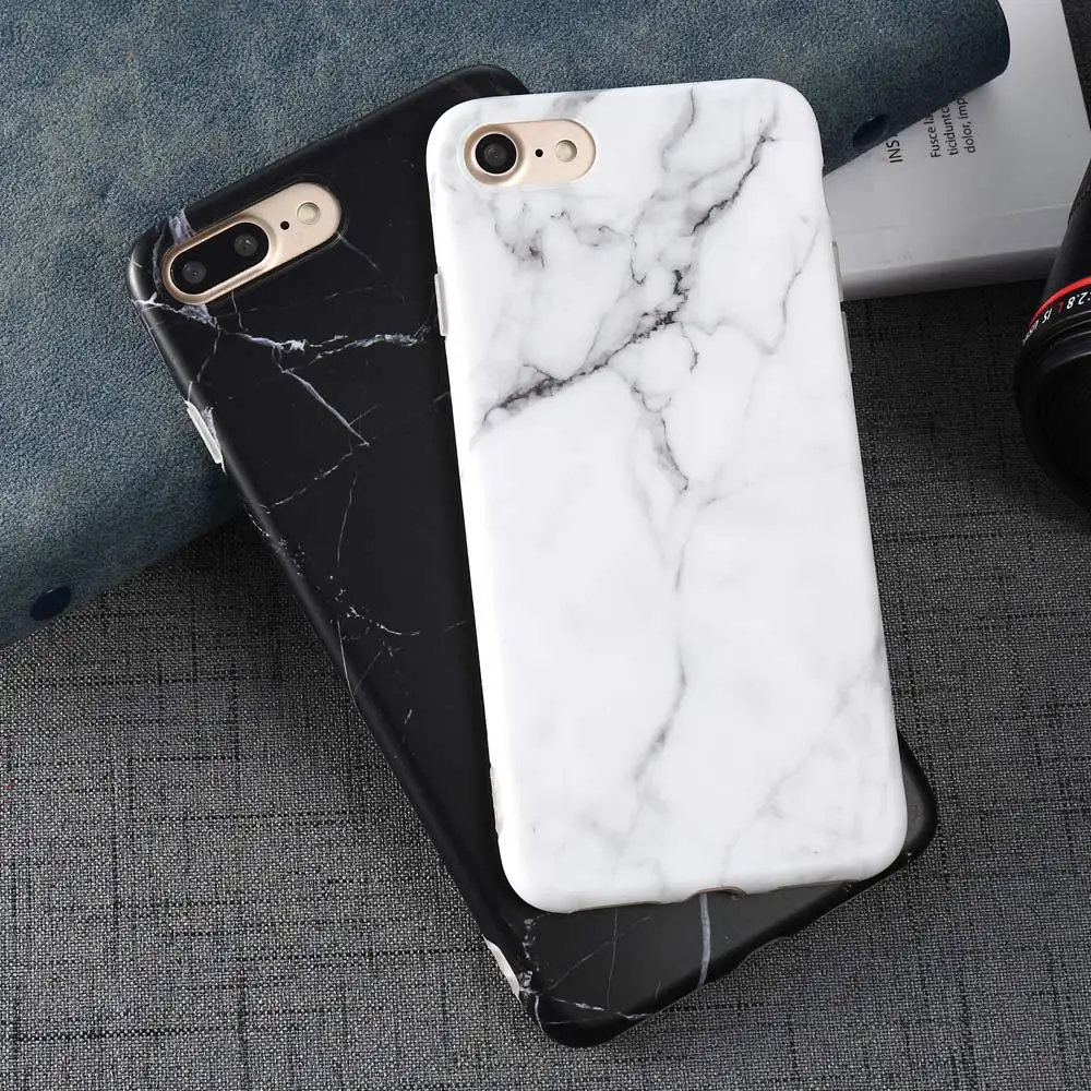 Роскошные Мрамор узор я 8 чехол для iPhone плюс Чехол черный телефон Аксессуары Coque X 7