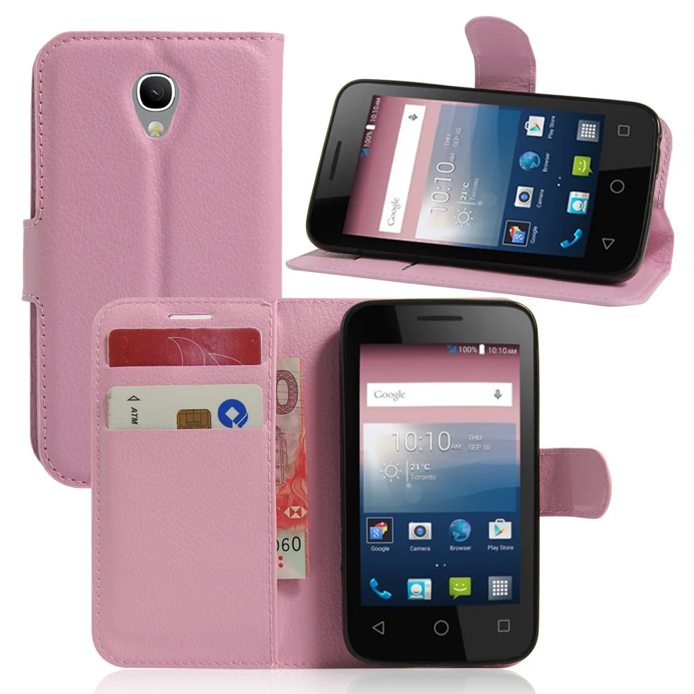 Чехол-Кошелек из искусственной кожи для Alcatel Flash Mini OT4031D чехол телефона с функцией