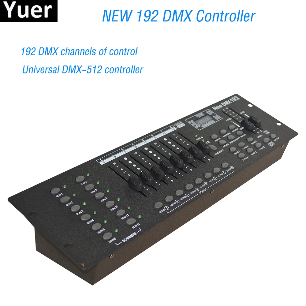 NEW 192 DMX Controller DJ Equipment DMX 512 Console Stage Lighting For LED Par Moving Head Spotlights DJ Disco Stage Controlle