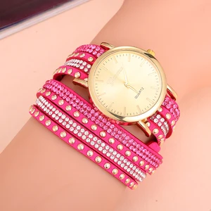 Новая мода запасами ивовых деревьев с украшением в виде кристаллов женские часы-браслет Повседневное женская одежда аналоговые кожа Кварцевые наручные часы женские часы циферблат