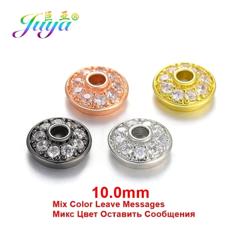 Mix Color 10.0mm Juya DIY Ювелирные изделия с кистями компоненты 8 10 12 мм украшение круглый цветок разделитель бусины шапки Аксессуары для ювелирных изделий - Цвет: Mix Color 10.0mm
