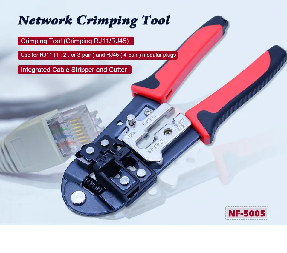 NF-5005 плоскогубцы для зачистки проводов rj45 инструмент для обжима обжимные инструменты для 8P8C