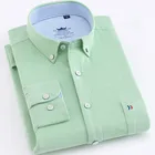 Рубашка мужская с длинными рукавами, блуза из хлопка, роскошная профессиональная одежда, зеленая, белая