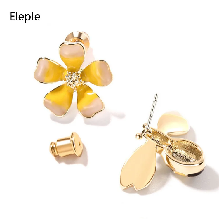 Eleple Korean Flower and Small Bee Earrings Jewelry Birthday Party Celebration Gifts Manufacturers C2019 Factory | Украшения и