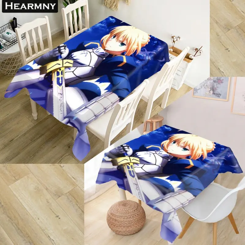 Fate Zero Saber скатерть из водонепроницаемой ткани Оксфорд квадратная/прямоугольная
