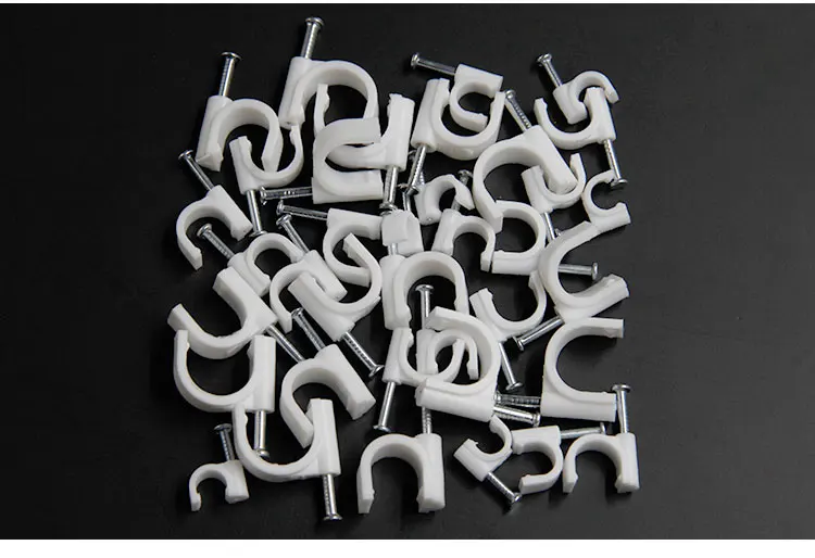 100pcs/lot 8mm steel circle nail clips fix video line cable on the wall 310 | Обустройство дома