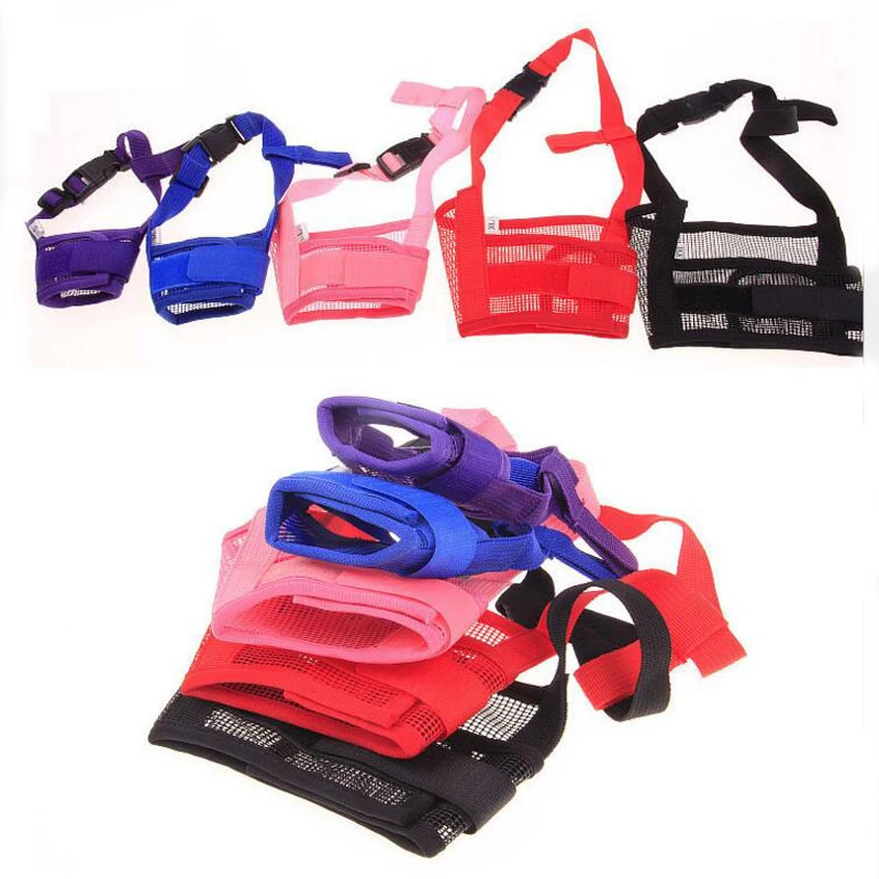 Регулируемая Маска намордник против лая укусов для собак расходные материалы