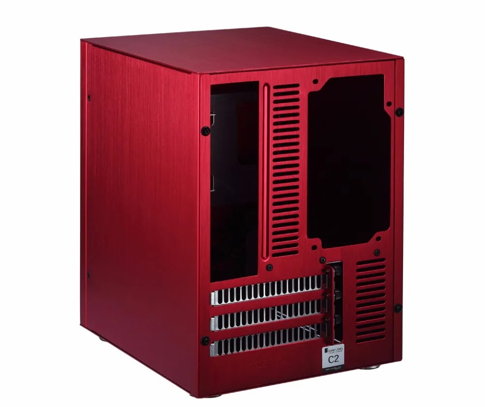 Чехол для компьютера Jonsbo C2 корпус из красного алюминия MATX с поддержкой питания USB
