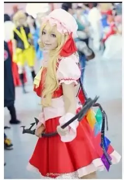 Аниме TouHou проект Flandre Scarlet косплей костюм платье на заказ любой размер|cosplay