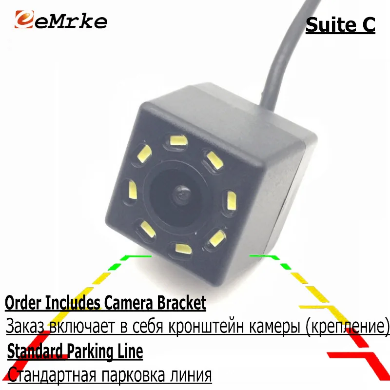Suite C EEMRKE Multi-function CCD Car Reverse Camera for SEAT Ibiza FR 5D Backup Camera Night Vision Parking Rearview - Название цвета: Suite C