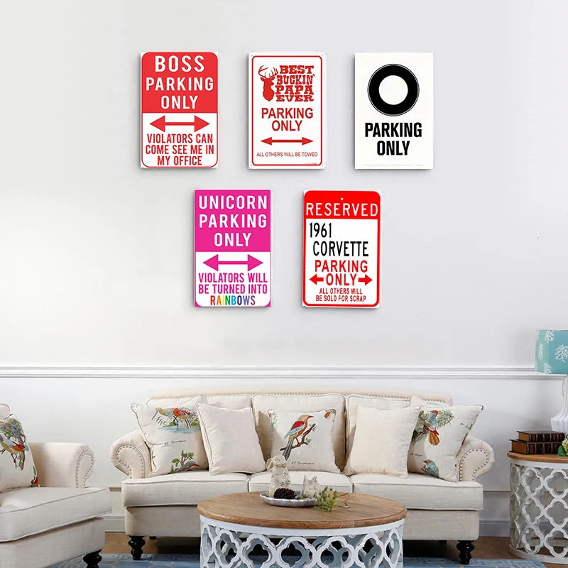 Boss парковка только винтажная Жестяная Табличка ретро металлический