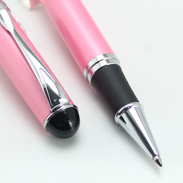 Ручка роллер JINHAO 750 розового и серебристого цвета Высококачественная Роскошная