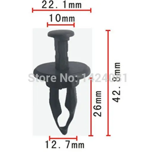 

500x OEM нейлон ForGM 14103461 крепеж бампера заклепка Фиксатор Зажим (7/8 дюйма x1-3/64 дюйма x1/2 дюйма)