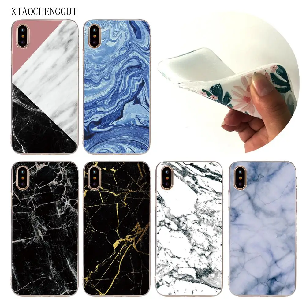 Силиконовый чехол Marmer Zachte из ТПУ для iPhone5 5S SE 6 6S 7 7PLUS 8X8 PLUS Чехлы мобильных