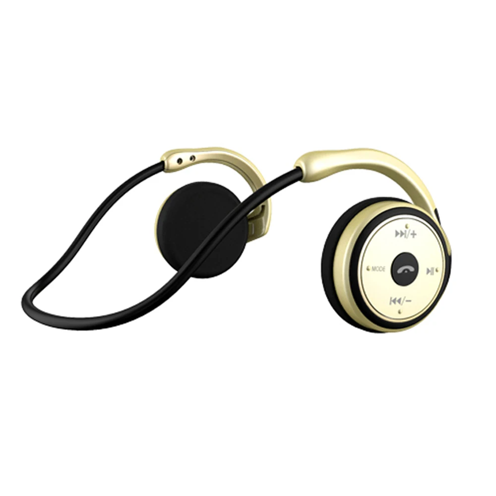 Gold Suicen AX-698 спортивные bluetooth-наушники с поддержкой 32G TF карты, fm-радио, портативные беспроводные наушники с шейным ремешком, гарнитура Auriculars - Цвет: Gold