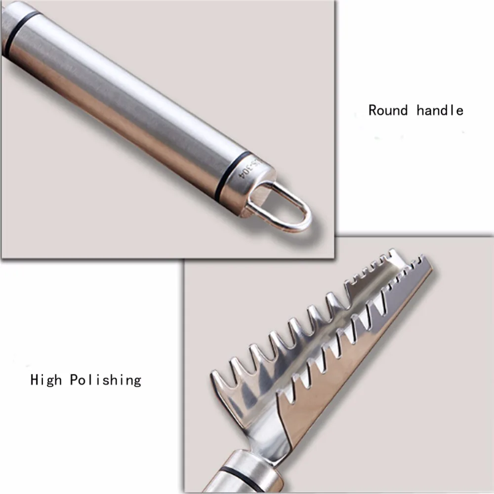 Stainless Steel Fish Scraper Knife Tools Skin Scaler Brush Cleaner Peelers Cooking High Quality B209 | Дом и сад
