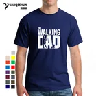 Высококачественные мужские футболки с изображением ходящего папы, повседневные хлопковые футболки на День отца, забавная Мужская футболка с коротким рукавом и забавным подарком для папы, футболка