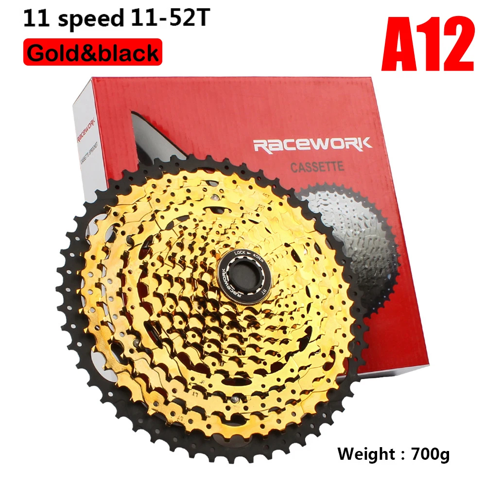 11Speed 11-52T Кассета для горного велосипеда, 10 скоростей, 11 скоростей, 11-42 T/46 T/50 T/52 T, колесо свободного хода, Черное золото, стальной маховик, звездочка, запчасти для велосипеда - Цвет: 11Speed 11-52T