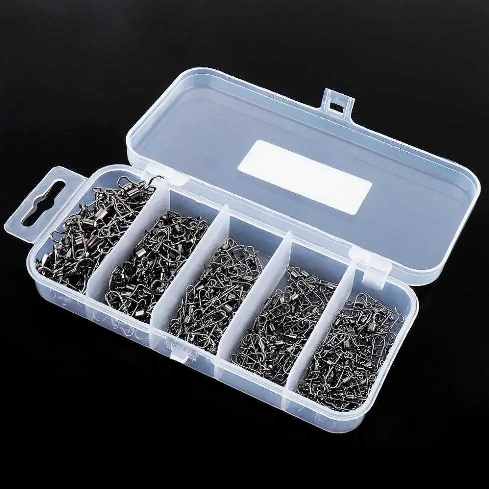 210 шт. мини смесь Нержавеющая сталь рыболовные оснастки поворотный подшипник
