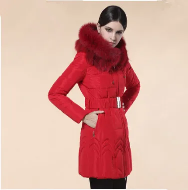 

2020 Winter Brand Long Thick Duck Down Jacket Women Natural Fox Fur Collar Hooded Coat Parkas Plus Size M-4XL, 6 Colors A0408