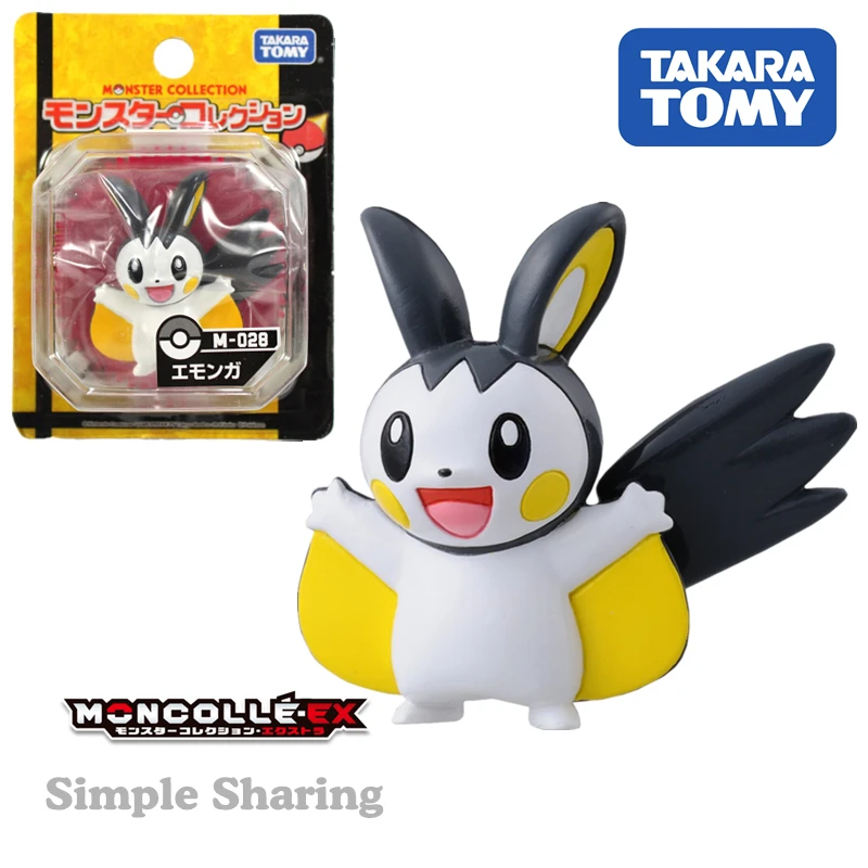 Фигурка покемона TAKARA TOMY Коллекционная Коллекция монстров Лидер продаж Emonga Литые