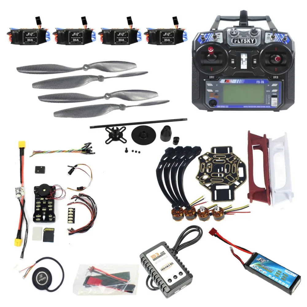 DIY FPV Дрон полный набор Мультикоптер 6-ось летательного аппарата: 450F рамка+ PXI PX4 полета Управление+ 920KV двигатель+ gps+ FS-i6 передатчик