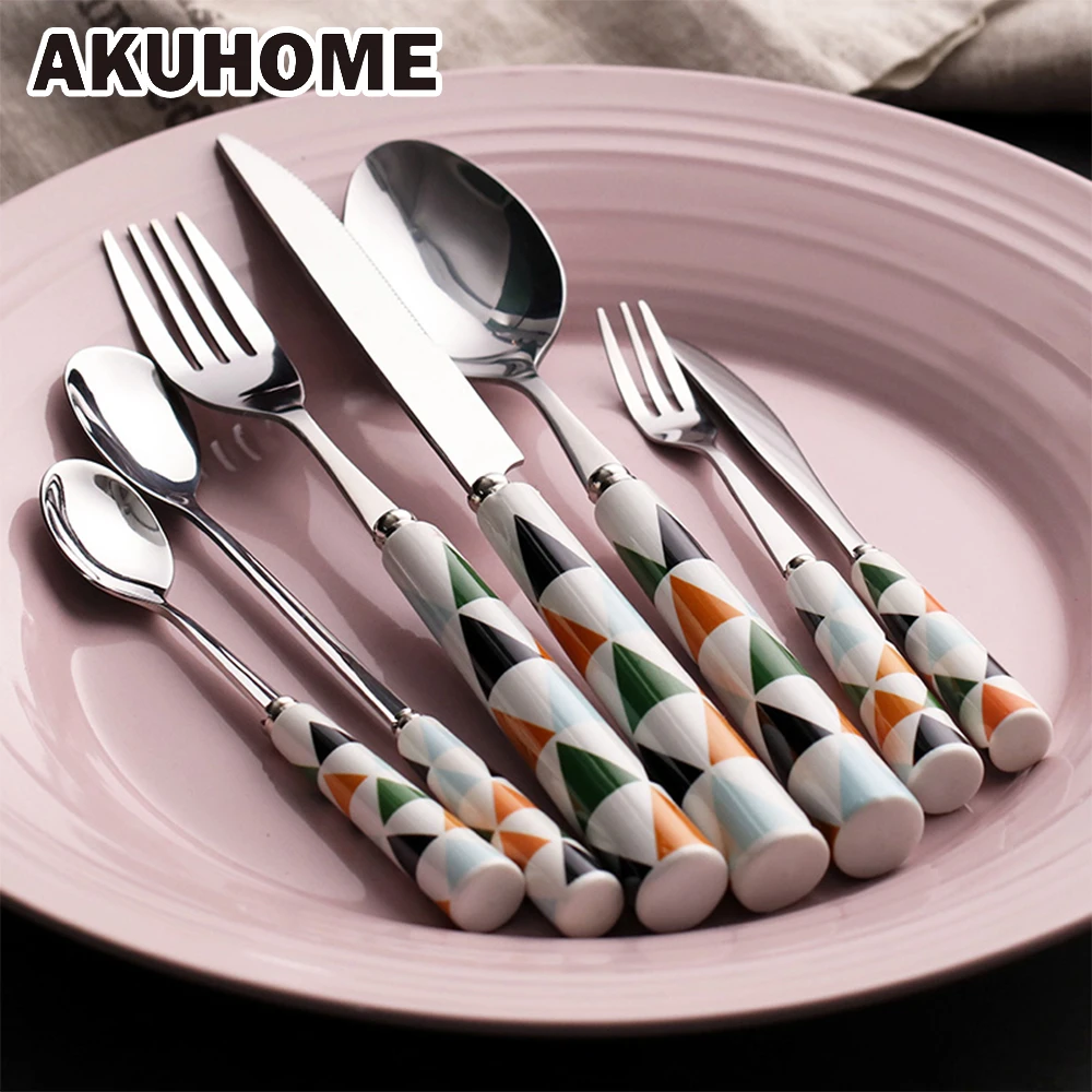 Набор столовых приборов из нержавеющей стали все виды домашних принадлежностей