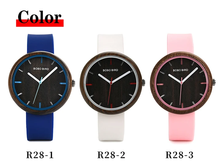 Relogio feminino BOBO BIRD Wood женские часы с силиконовым ремешком кварцевые наручные часы в деревянной подарочной коробке reloj mujer Прямая поставка