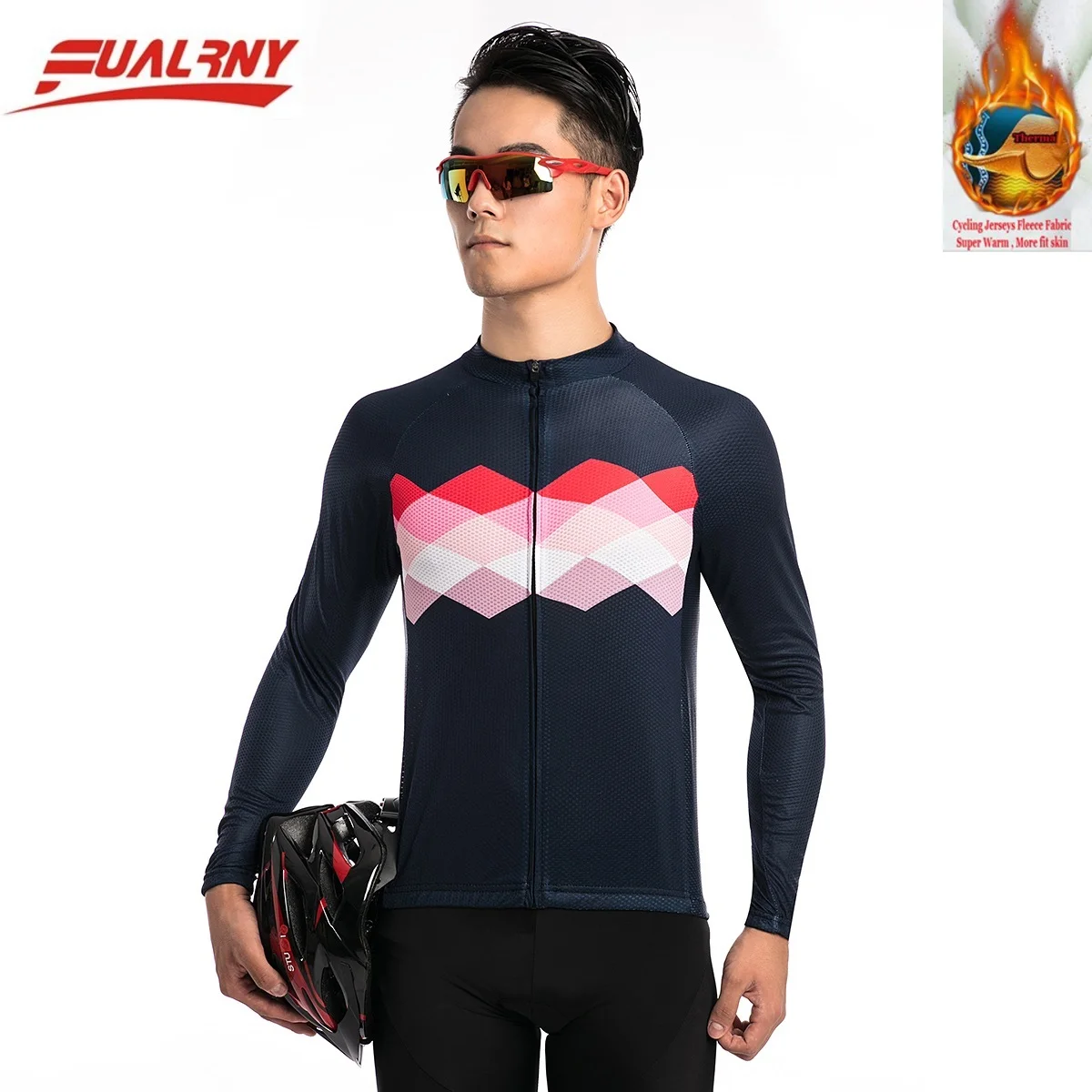Команда fualrny флис Ropa Ciclismo Зимний Велоспорт Джерси/Зимняя Термальная флисовая майка/MTB велосипедная одежда для человека яркая грудь
