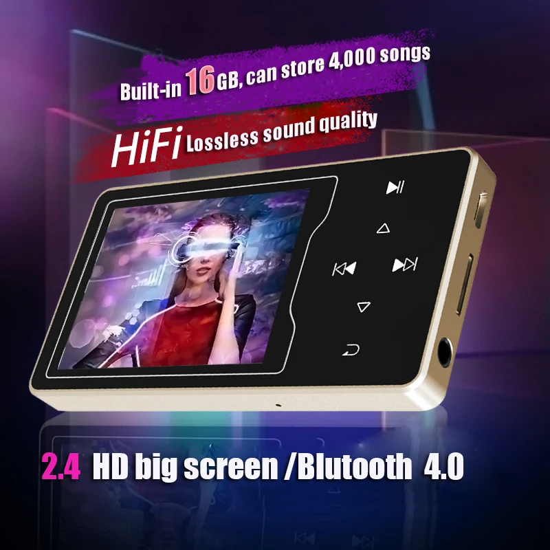 Новинка 2019 многофункциональный Mp3 музыкальный плеер Bluetooth 4 0 16 ГБ тонкое видео