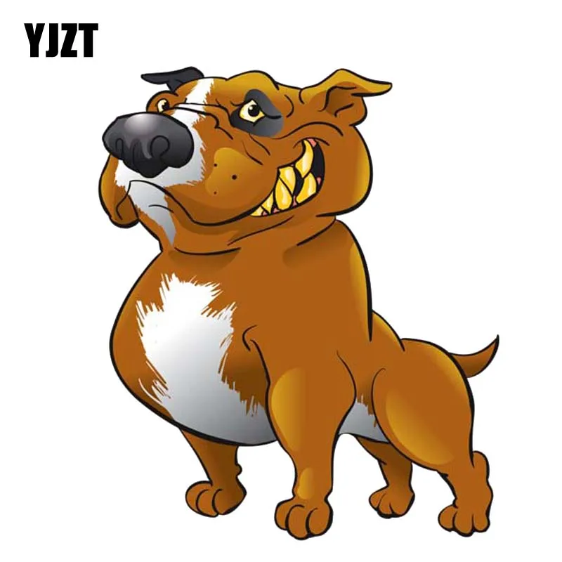 

YJZT 12.8CM*15.2CM A Strong Dog Decal PVC Car Sticker 12-300137