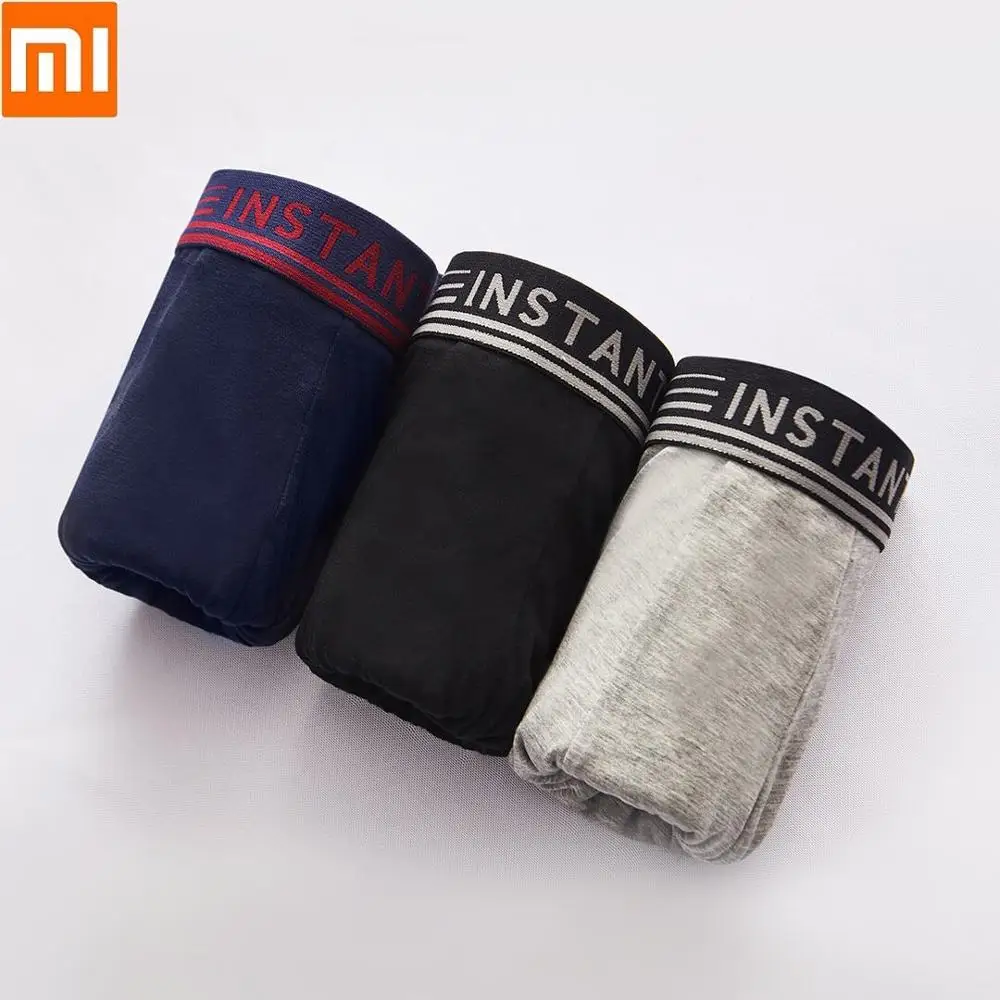 Трусы боксеры Xiaomi Instant me мужские антибактериальные дышащие удобные трусы из