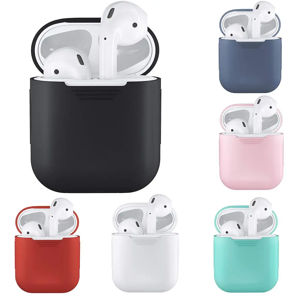 Новый ударопрочный защитный цветной Мягкий силиконовый чехол с Bluetooth Airpods