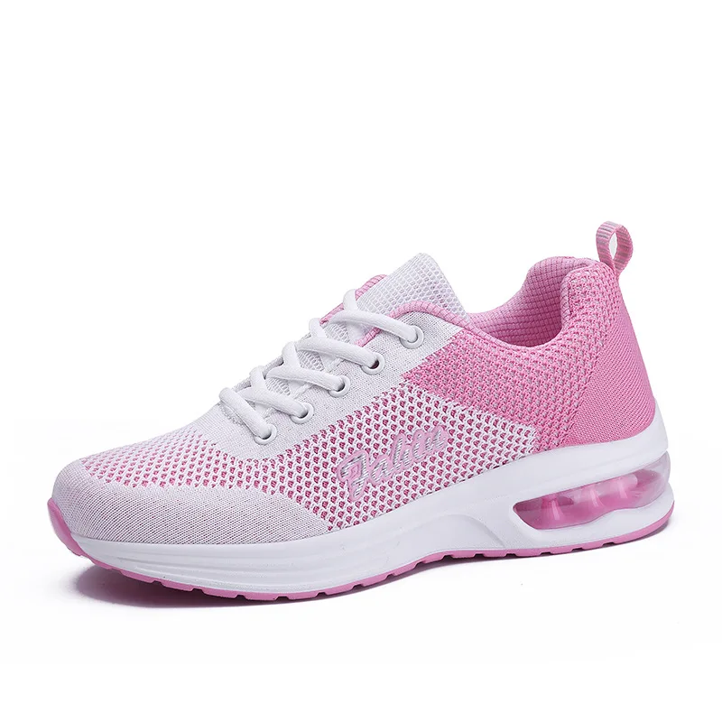 Женские кроссовки на плоской подошве спортивная обувь из дышащего сетчатого