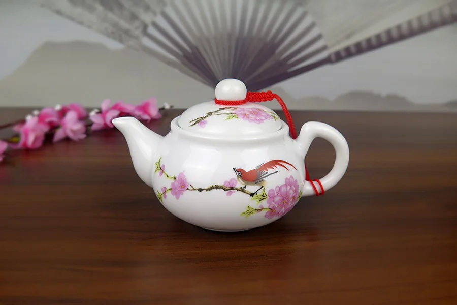 Светло-серый Гладкий керамический чайник 150 мл китайский керамический Глиняный Чайник ручной работы чайный набор кунг-фу чайники Подарочная безопасная упаковка - Цвет: Светло-серый