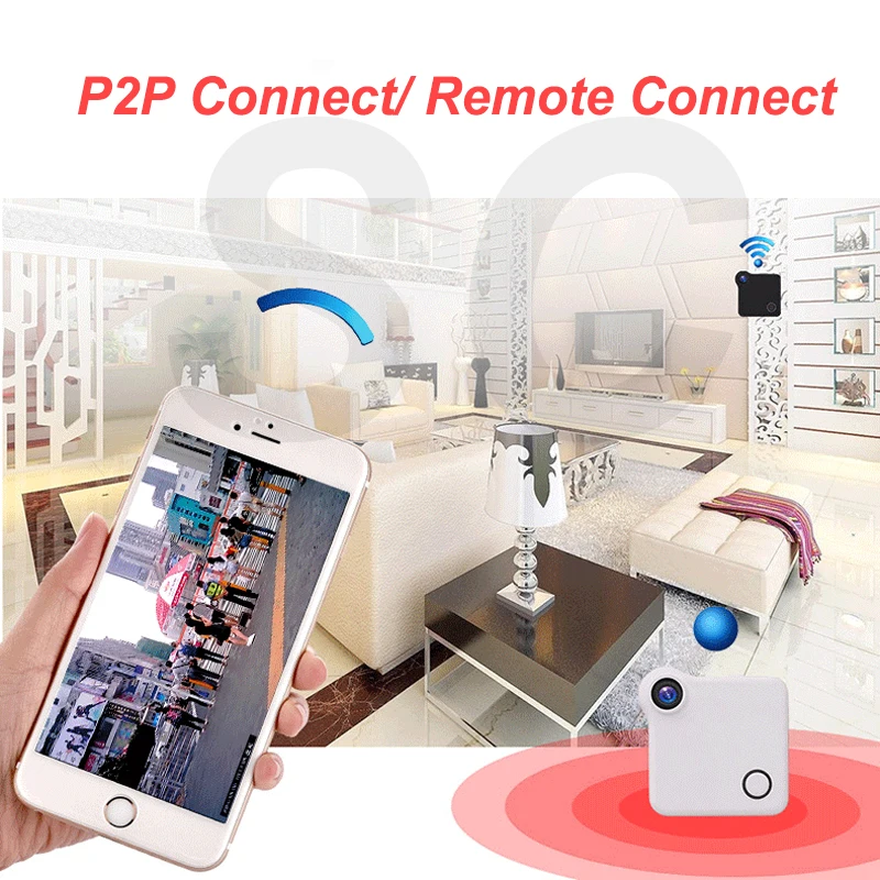 HD 720P WIFI P2P Беспроводная IP мини камера C1 Дефлекция движения микро для велосипеда