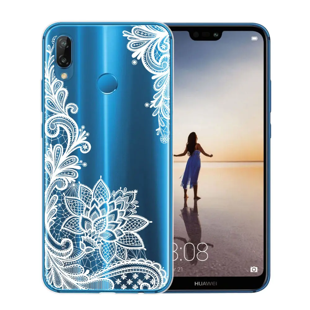 Чехол в стиле ретро с изображением цветка мандалы для Huawei P8 P9 Lite 2017 P10 P20 Pro мягкие