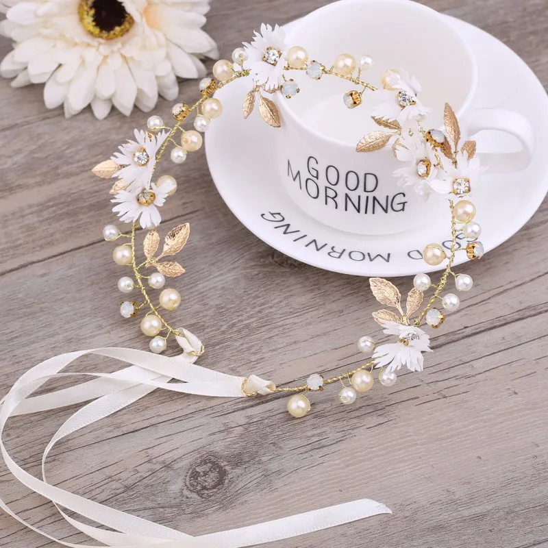 Baby Girls Small Daisy Flower Headband Floral Wreath Photography Prop Party Gift Evening Dress Accessories image 2