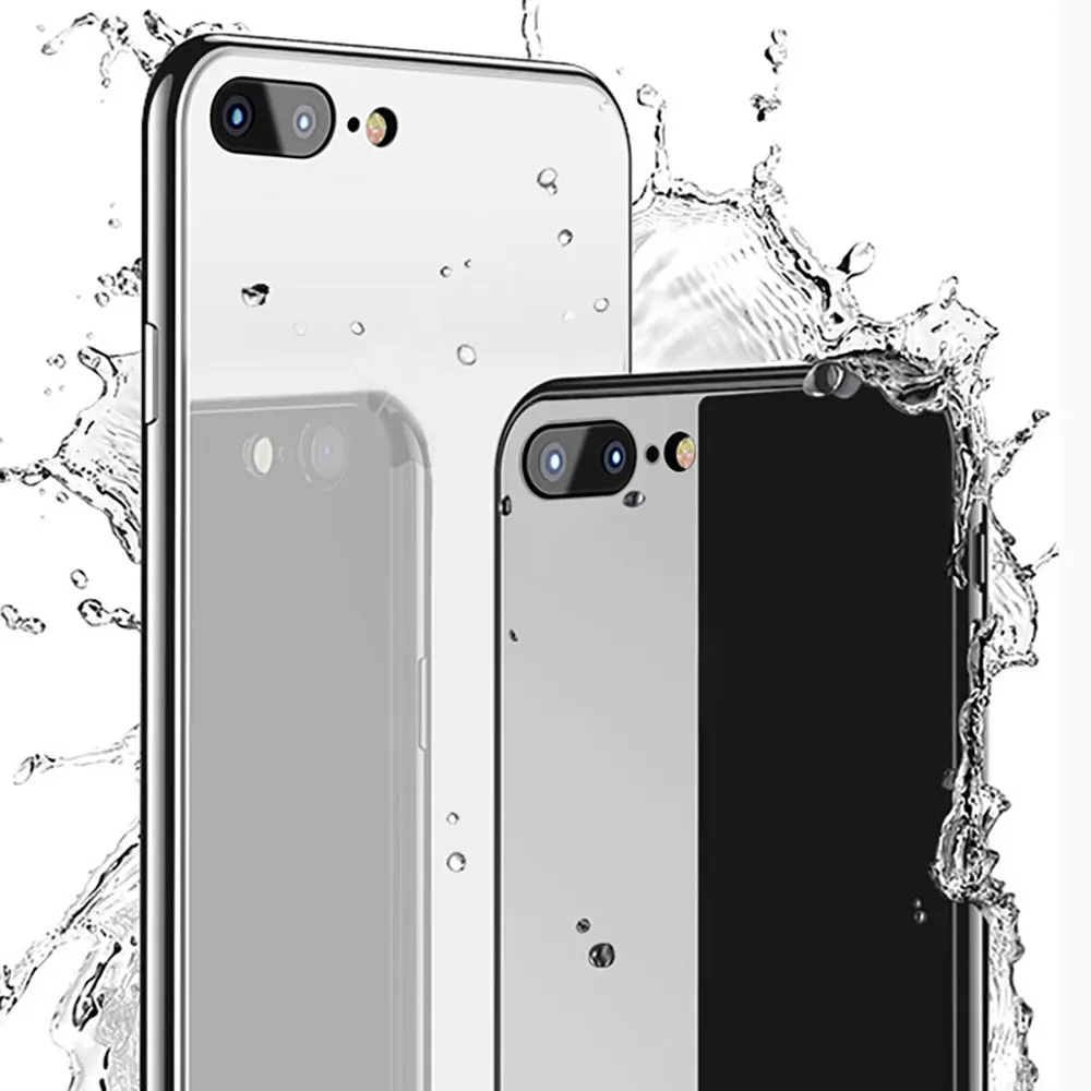 Роскошный прозрачный чехол KISSCASE для iPhone 7 8 6 Plus зеркальный XS XR XSMAX стеклянный |