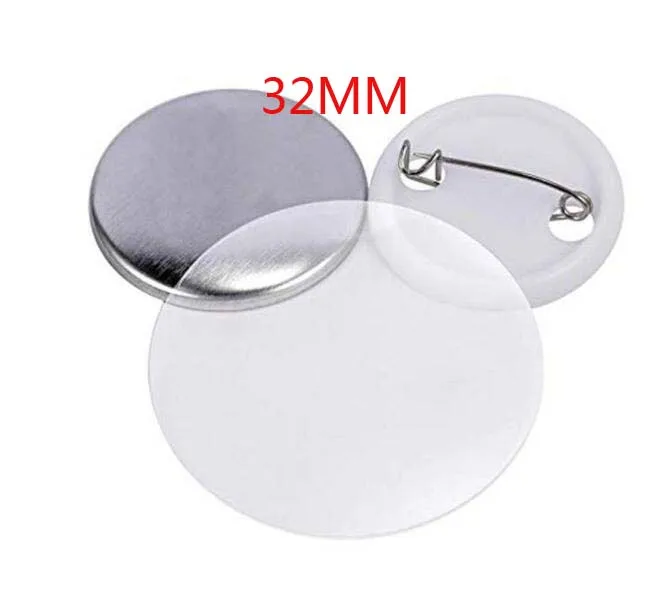 32MM 100 шт./компл. Пластик пустой значок кнопки Запчасти расходные материалы для одежды значок кнопки материалы для поделок DIY 25/32/37/44/50/56/58/75 мм - Цвет: 32MM
