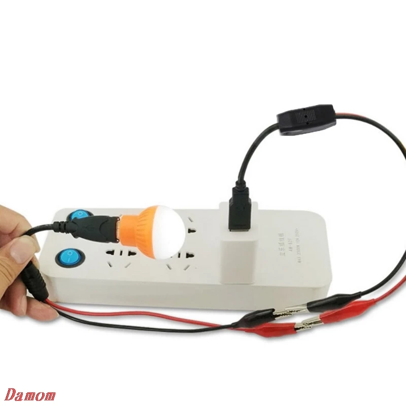 Медные зажимы типа Аллигатор с проводом гнездовой разъем USB Тестовые провода