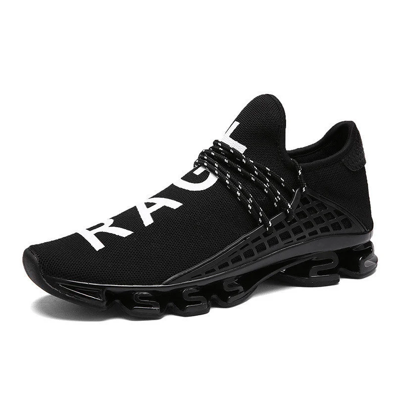 Tfsland/женская и мужская обувь из мягкой сетчатой ткани; Zapatillas Chaussures; дышащая обувь; спортивная обувь на плоской подошве; прогулочная обувь; кроссовки для пар - Цвет: black