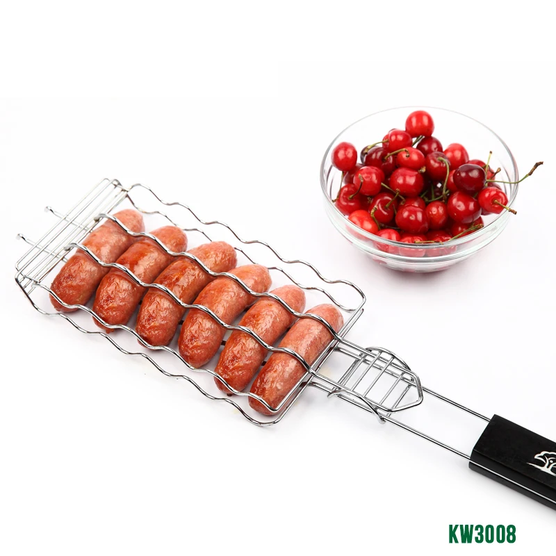 Новая Корзина для барбекю гриля сосисок стойка хот догов металлические сетчатые