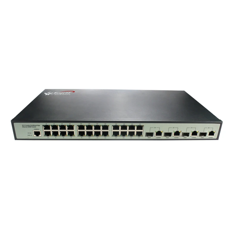 24port  ethernet switch 4 port SFP Gigabit  24 Port RJ45 10/100/1000M network switch   1ps