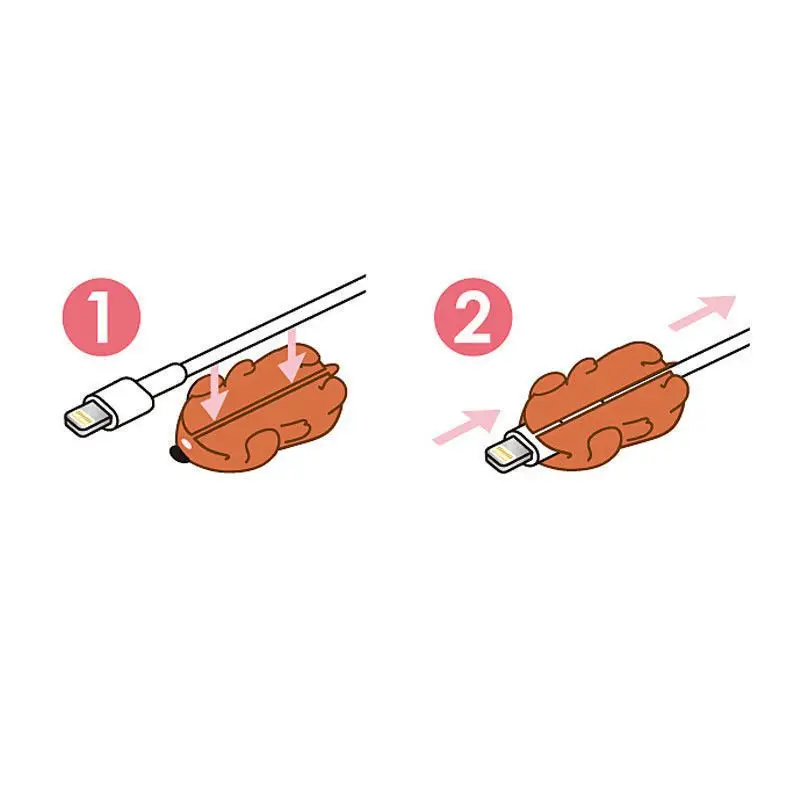 Горячая намотка кабеля мультфильм USB зарядное устройство данных протектор