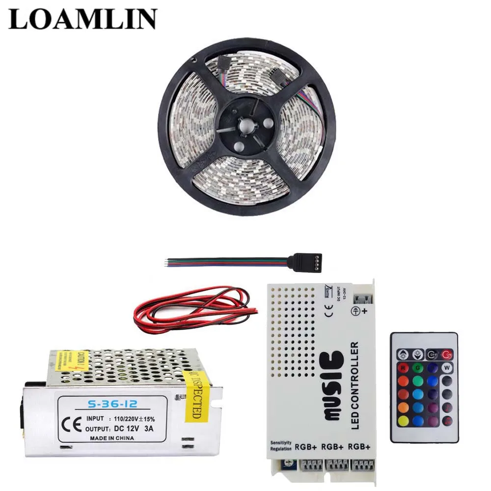 Гибкая светодиодная ленсветильник RGB SMD2835/3528 5/10/15/20 м | Лампы и освещение