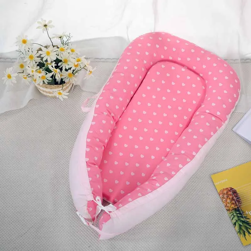 97cmx46cm Портативное детское гнездо для сна детский манеж; кроватка Bebe туристическая детская кроватка-колыбель кроватка для новорожденного бампер съемный матрас для кормления - Цвет: 97cmx46cm