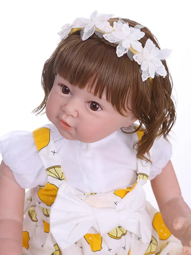 80 см большие силиконовые куклы Reborn girl коричневые волосы bebes Reborn Одежда Модель Кукла игрушка для продажи реквизит для фотографий детский подарок