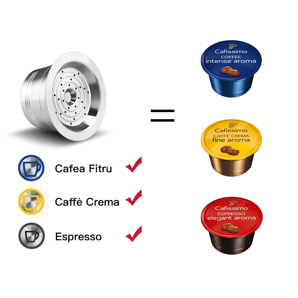 ICafilas эко нержавеющая сталь многоразового использования cafessimo Классический(B) кофе капсулы Многоразовые Фильтр для Caffitaly& Tchibo Mahcine